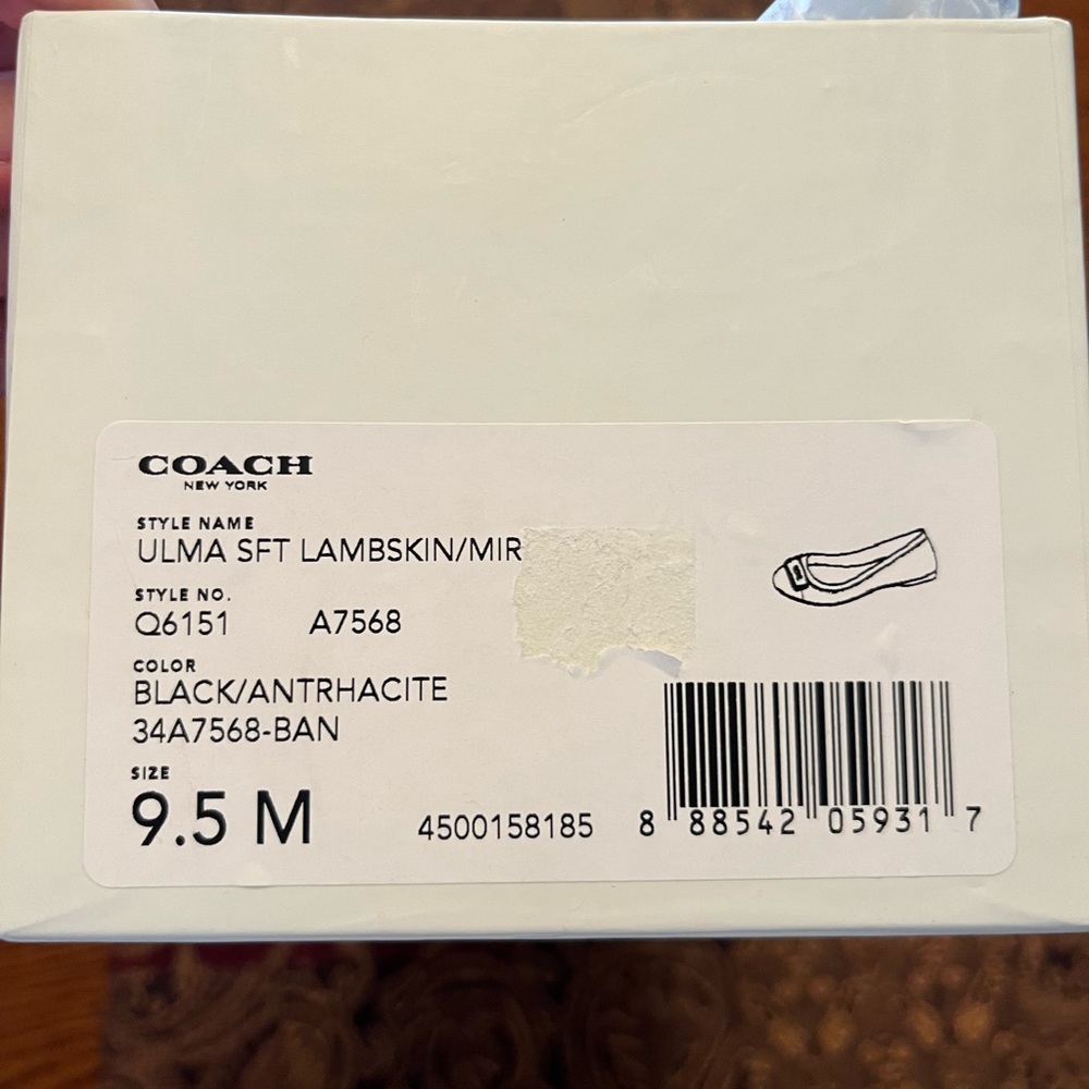 Coach ULMA SFT lambskin/mir MET Women’s shoes flats Size 9.5 M new in Box - Picture 9 of 15